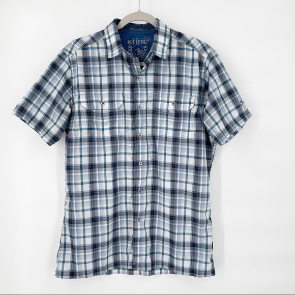 Kuhl Other - Kuhl Response Hiking Button Down Plaid Short Sleeve Shirt Mens Small
